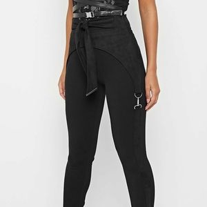 Maniere de Voir vegan suede tie waist bandage